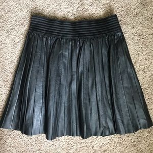 Zara Women black leather skirt